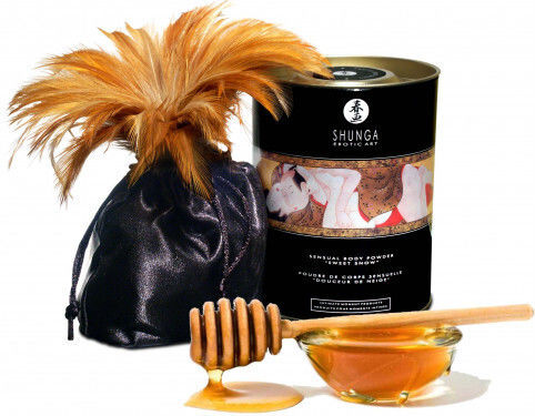 Shunga Sweet Snow Body Pudră cu Parfum Mierea nimfelor 228gr