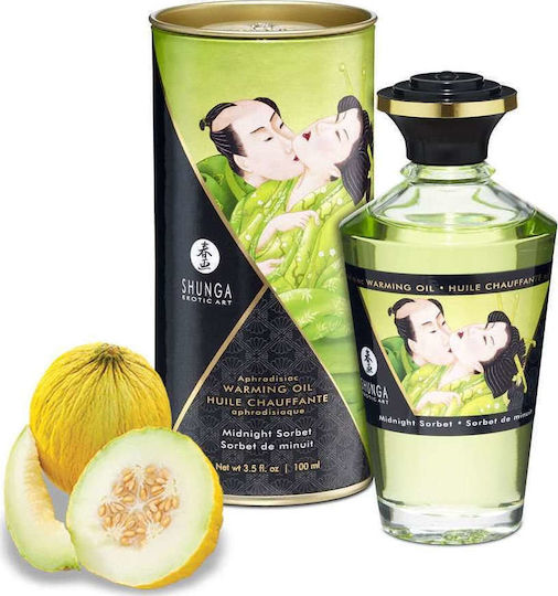 Shunga Aphrodisiac Warming Massage Oil with Scent Midnight Sorbet 100ml