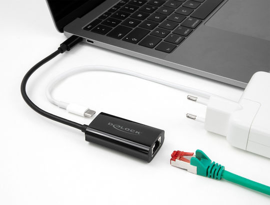 DeLock 61026 Adaptor Rețea USB-C cu Conexiune Cablată Gigabit Ethernet