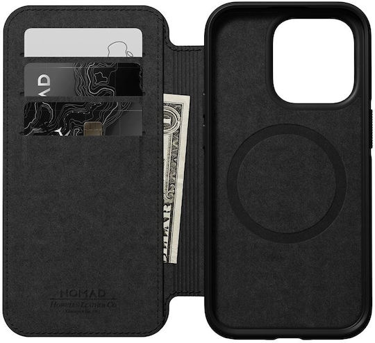 Nomad Rugged Folio Book Δερμάτινο Μαύρο (iPhone 14 Pro)