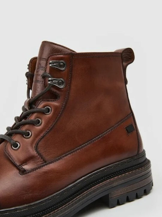 Martin Street Leather Brown Boots
