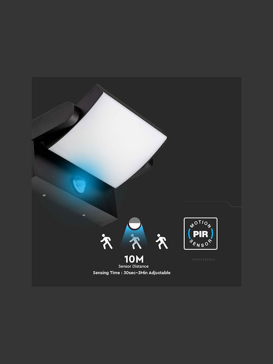 V-TAC Стенен Външен Плафон LED IP65 17W с Естествено бяло Светлина 21.2x16.5x10εκ.