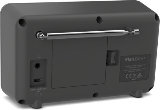 Pure Elan Portable Radio Battery DAB+ with Bluetooth and USB Black