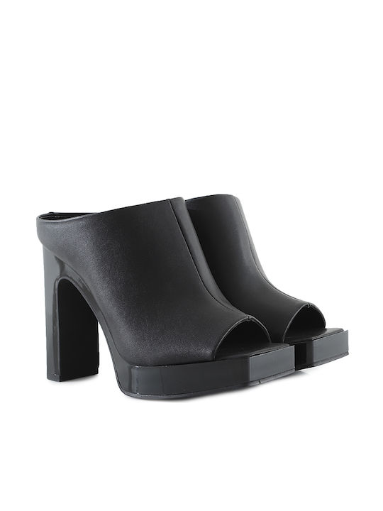 DKNY Chunky Heel Mules Black