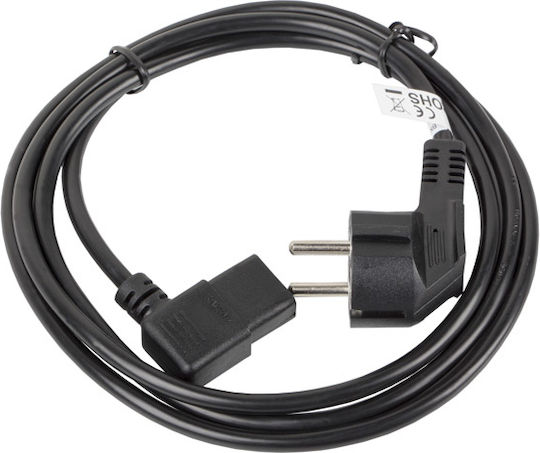 Lanberg IEC C13 - Schuko Cable 2m Μαύρο CA-C13C-12CC-0018-BK
