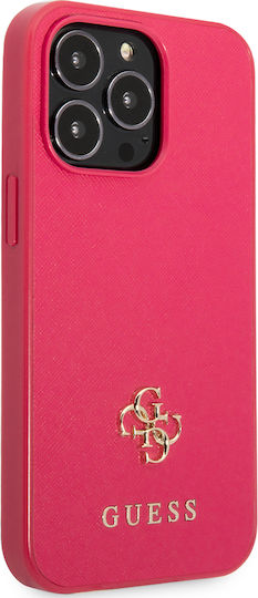 Guess Metal Logo Back Cover Plastic Pink (iPhone 13 Pro)