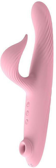 Kinksters Δονητής Rabbit 3 in 1 Thrusting Vibrator 25.6cm Pink