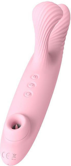 Kinksters Δονητής Rabbit 3 in 1 Thrusting Vibrator 25.6cm Pink