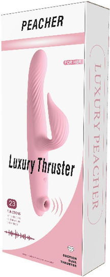 Kinksters Δονητής Rabbit 3 in 1 Thrusting Vibrator 25.6cm Pink