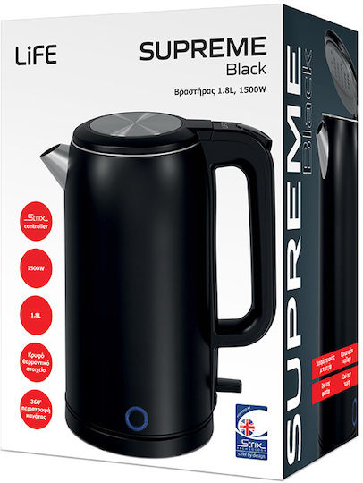 Life Supreme Kettle 1.8lt 1500W Black