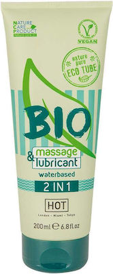 HOT Bio 2 in 1 Massage & Lubricant Κολπικό Λιπαντικό Gel 200ml