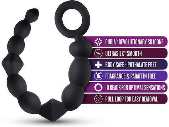 Blush Anal Adventures Platinum Anal Beads Black