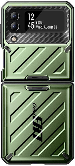 Supcase Unicorn Beetle Pro Back Cover Plastic cu Curea Verde (Galaxy Z Flip4)