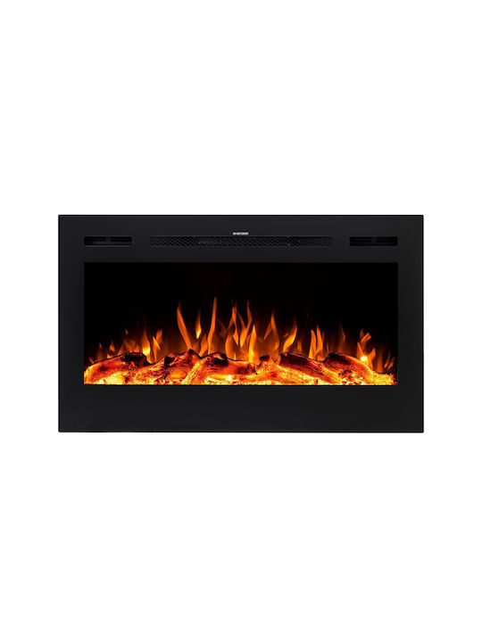 Hitense London ”Luxury Edition” Wall Mounted Electric Fireplace 1600W 91.5x54.5cm Black