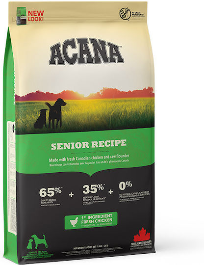 Acana Senior 2kg Ξηρά Τροφή Διαίτης, χωρίς Σιτηρά για Ηλικιωμένους Σκύλους με Κοτόπουλο και Ψάρια