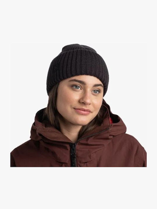 Rutger Beanie Masculin Căciulă cu Tricotaj Rib în culoarea Negru