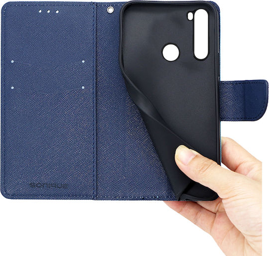 Sonique Trend Wallet Δερματίνης Κόκκινο / Σκούρο Μπλε (Redmi Note 8T)