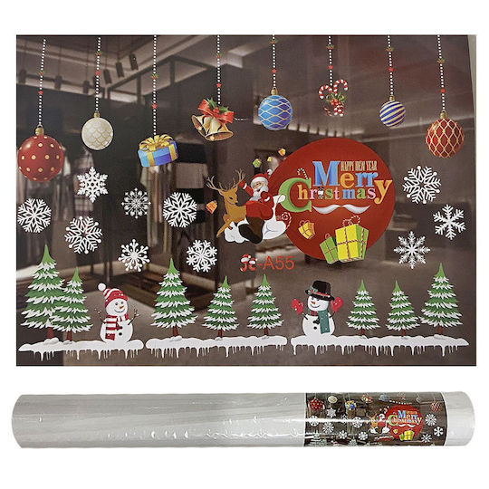 XMASfest Χριστουγεννιάτικα Αυτοκόλλητα για Παράθυρο 35x50εκ. (Διάφορα Σχέδια) Ρολό Βιτρίνας