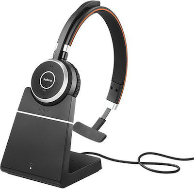 Jabra Evolve 65 SE UC Mono Auf dem Ohr Multimedia-Headsets mit Mikrofon und Verbindung Bluetooth in Schwarz Farbe