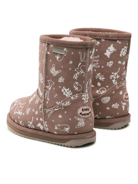 Brumby Suede Kinder-Schneestiefel Mushroom/Champignon