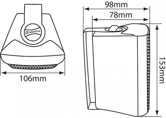 Adastra BC3V Passive Wall Mounting Speaker 30W Piece White