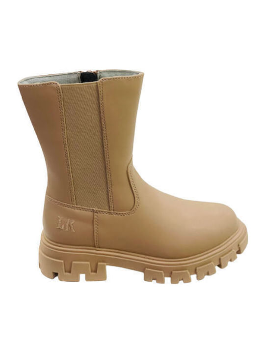 Kinderstiefeletten mit Reißverschluss Beige