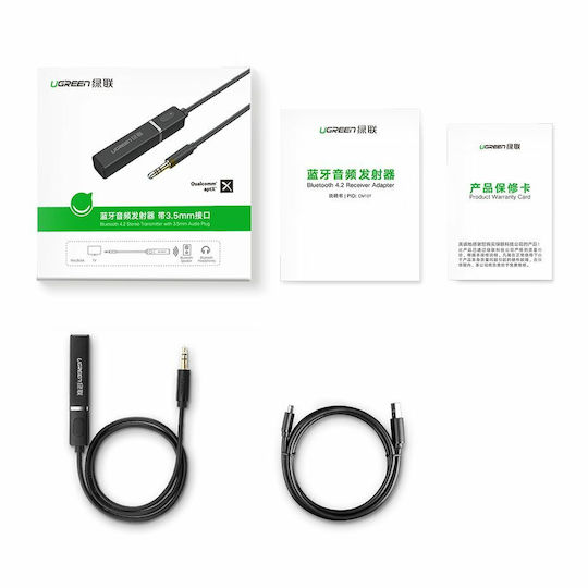 Ugreen CM107 Transmitter v5 Bluetooth 4.2 Receiver Transmitter with 3.5mm Jack Output Port Black