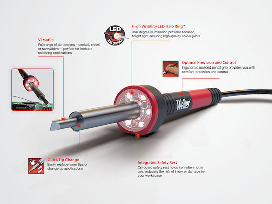 Weller Soldering Iron Electric 60W with 3 Noses