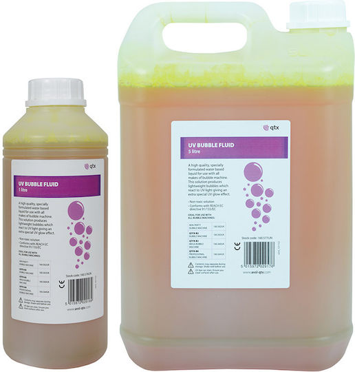QTX Sound Течност за дим машини Доставка на балончета UVBUBBLE-1lt 1lt UVBUBBLE-1L