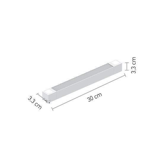 Inlight LED Kommerzielle lineare Beleuchtung Leuchte Decke 20W Naturweiß IP20 B30xT3.3cm