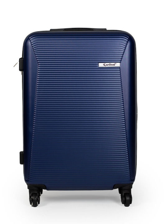 Cardinal 2009 Large Hard Navy Blue Suitcase With 4 Wheels Height 70cm