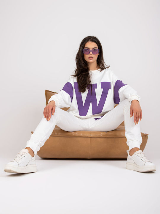 Fancy Set Women's Sweatpants White / Purple