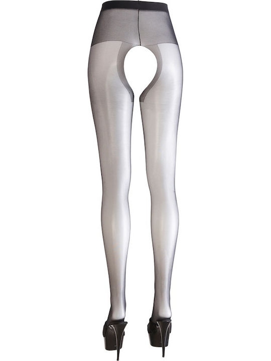 Cottelli Collection Crotchless Tights Sexy Καλσόν Μαύρο