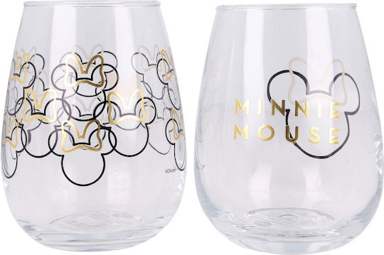 Stor Minnie Σετ Ποτήρια Νερού από Γυαλί 510ml 2τμχ