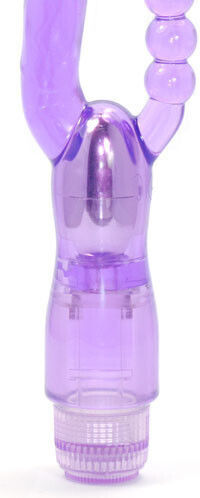 Seven Creations Dublu Vibrator Vibrator dublu cu gel vaginal și anal 28cm Violet