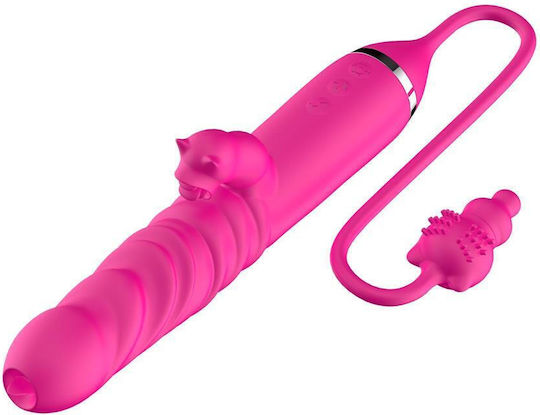 Kinksters Вибратор G-Spot Трикратно стимулиране на натискане на езика 18см Розов