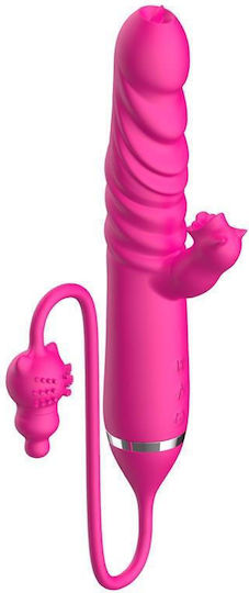 Kinksters Вибратор G-Spot Трикратно стимулиране на натискане на езика 18см Розов