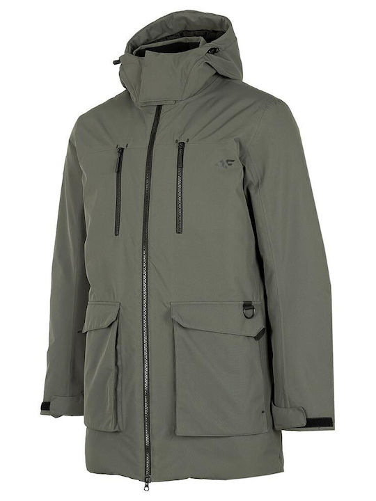 4F Herren Winter Jacke Parka Khaki