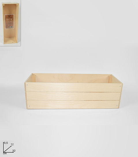 Due esse Decorative Crate Garden Wooden 12x32cm 12cmx32cm 15-418901