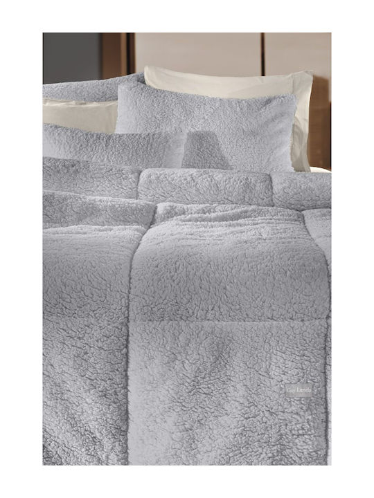 Guy Laroche Duvet Cover with Hollowfiber Filling Single 160x220cm Mouton Silver