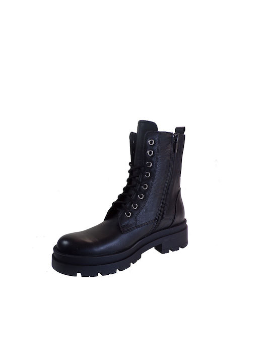 Leather Women's Ankle Boots Black
