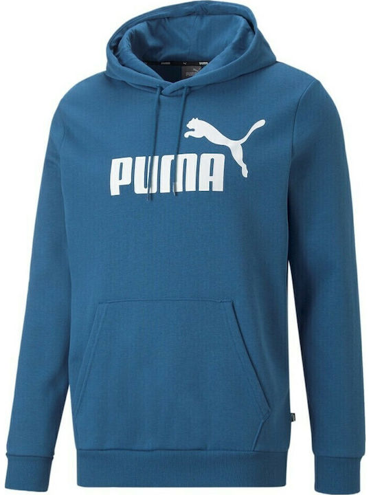 Big Logo Sweatshirt With Blue Hood
