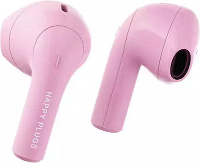 Happy Plugs Joy In-ear Bluetooth Handsfree Earphones with Sweat Resistance and Charging Case Pink