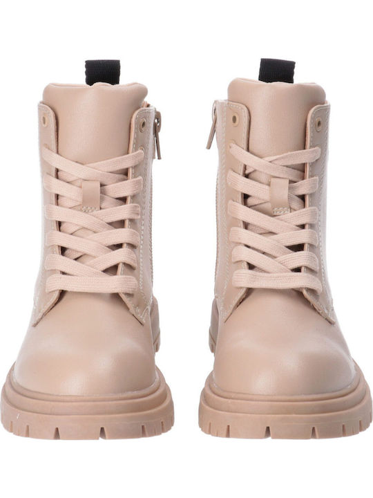 Kinderstiefel mit Reißverschluss Beige