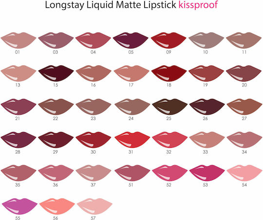 Golden Rose Longstay Liquid Matte Kissproof Υγρό Κραγιόν Matte 04 5.5gr