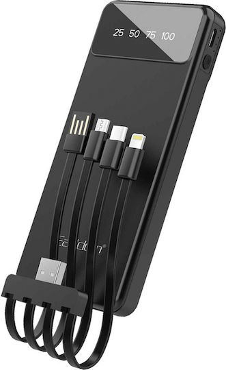 Earldom ET-PB46 Power Bank 10000mAh με Θύρα USB-A Μαύρο
