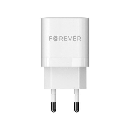 Forever Încărcător Fără Fir GaN Cu Port USB-A și Port USB-C 33W Livrarea Energiei Alb