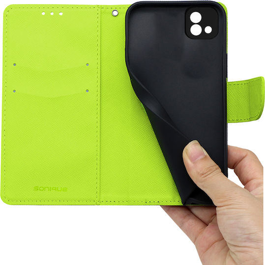 Sonique Trend Wallet Synthetic Leather Dark Blue / Acid Green (Realme C11 2021)