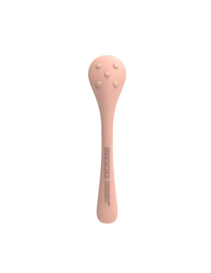 Matchstick Monkey Baby Set with Spoons made of Silicone Dusty Pink 2pcs
