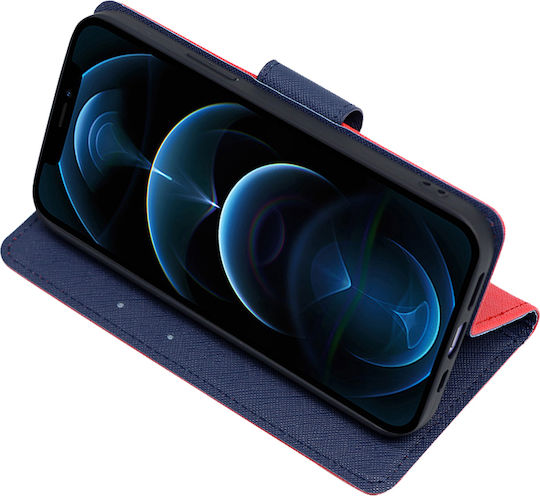 Sonique Trend Wallet Synthetic Leather Red / Dark Blue (Xiaomi Mi 11 Lite / 11 Lite 5G / 11 Lite 5G NE)